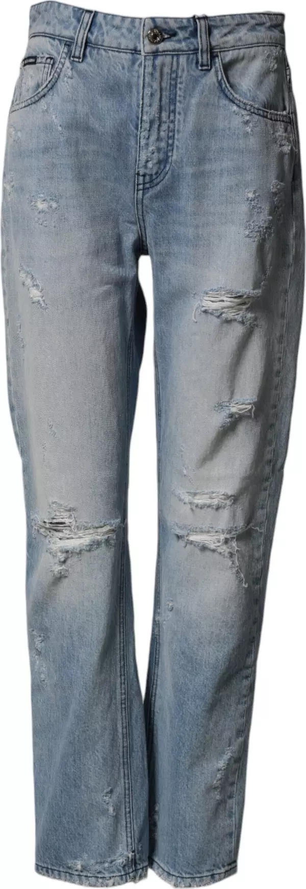 LightBlue Ripped Washed BOYFRIEND Denim Jeans