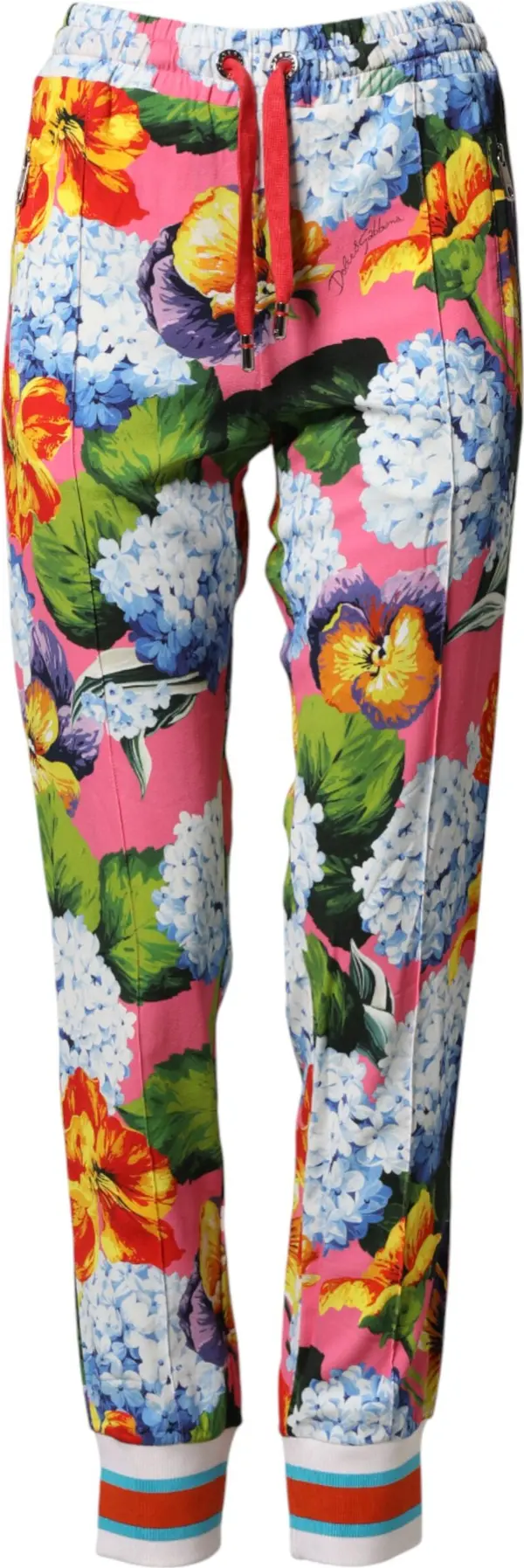 Multicolor Floral Mid Waist Jogger Pants