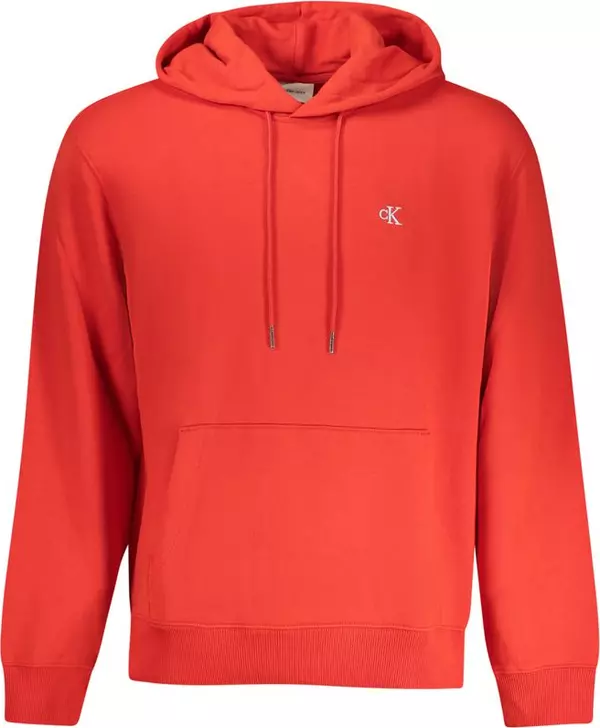 Red Cotton Men Sweatshirt