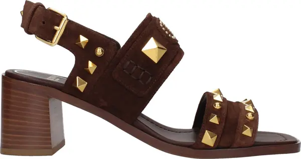 Brown Leather Strap-On Sandals