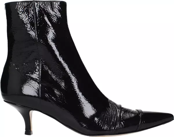Black Leather Ankle Boots
