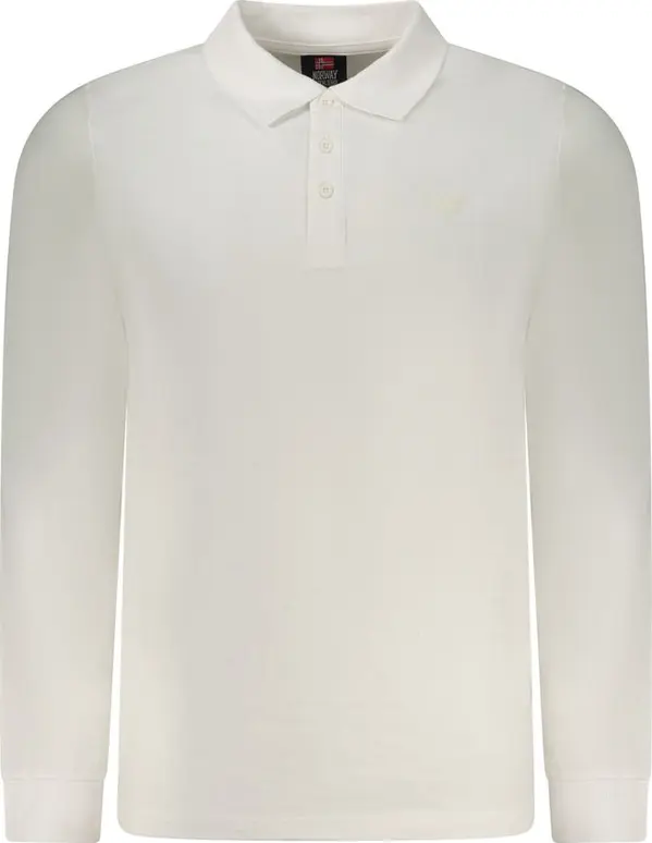 White Cotton Men Polo Shirt