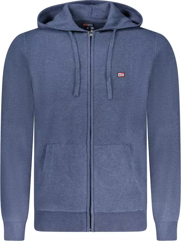 Blu Poliammide Male Cardigan