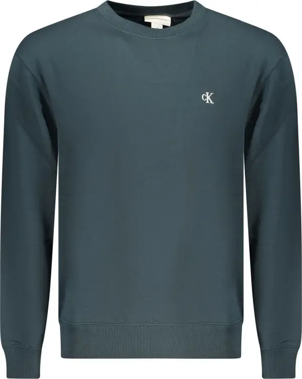 Blue Cotton Men Sweatshirt