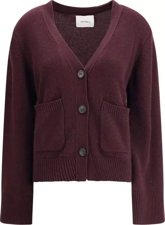 Purple Cashmere Cardigan