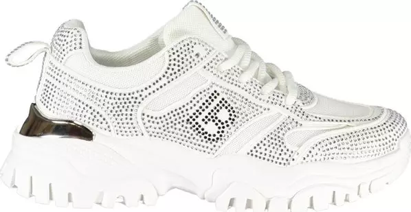 White Polyester Sneaker