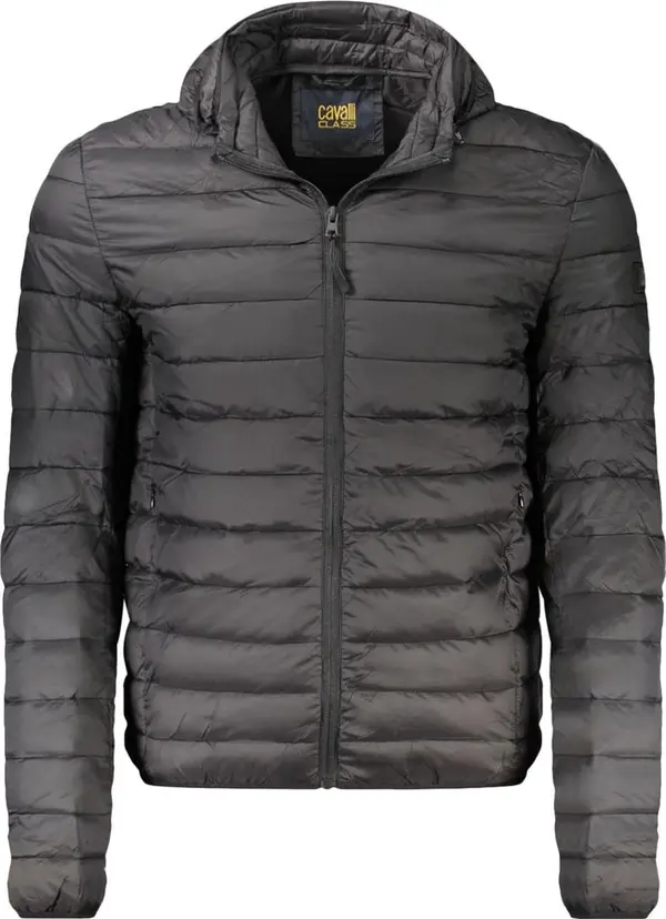 Black Polyester Jackets & Coat