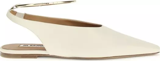 Beige Goatskin Ballet Flats