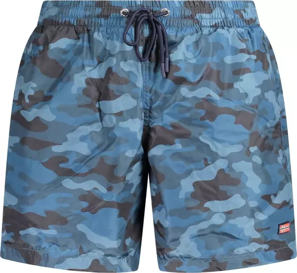 Blu Polyester Men's Swim Boxer