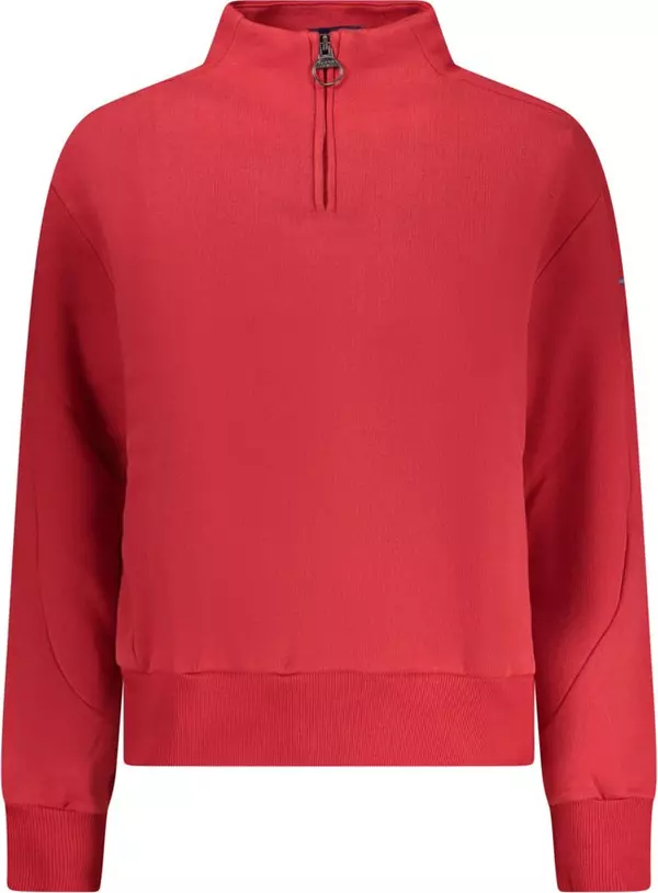 Red Cotton Women Sweatshirt