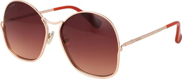 Rose Gold Metal Sunglasses