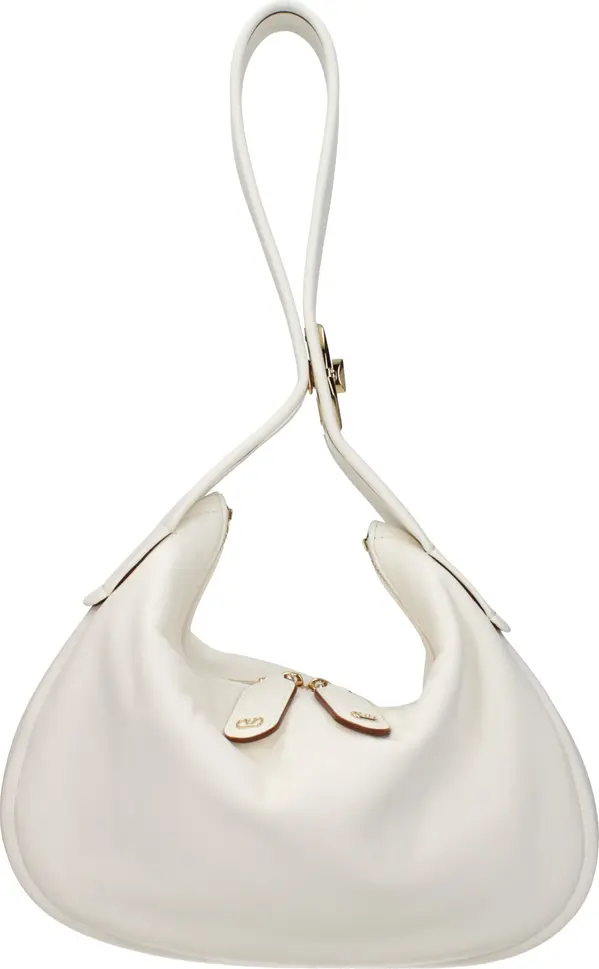 Beige Leather Handbag