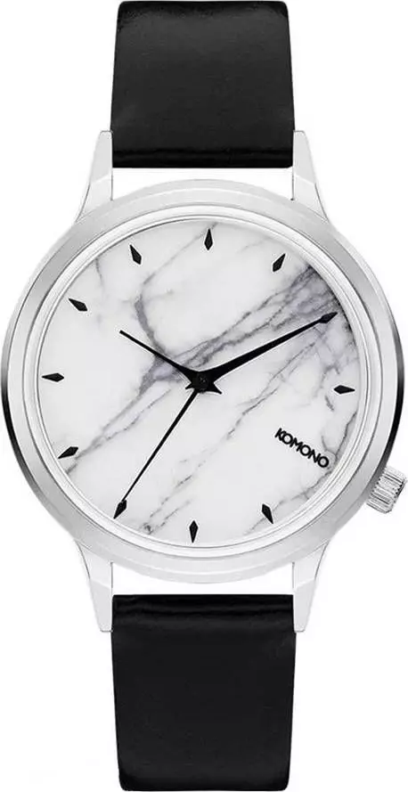 Black Leather Dress Watch