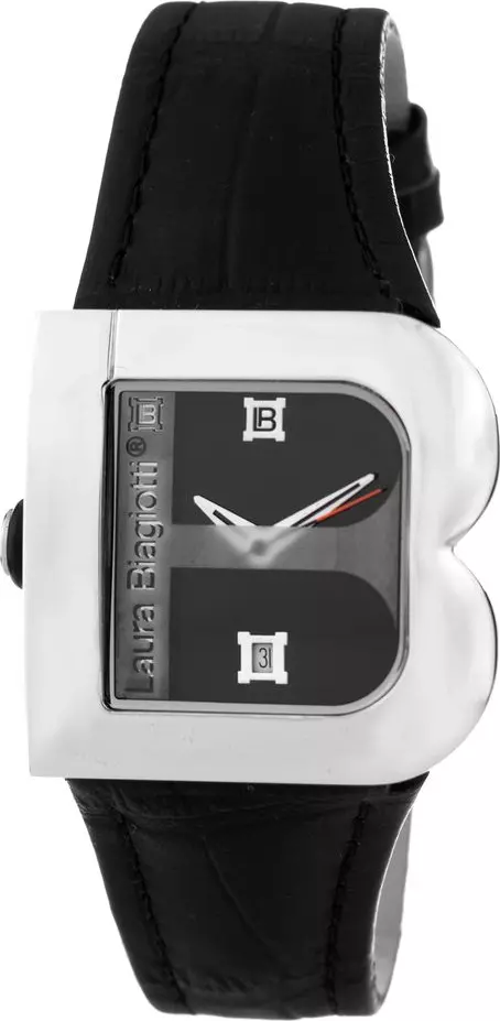 Black Leather Dress Watch