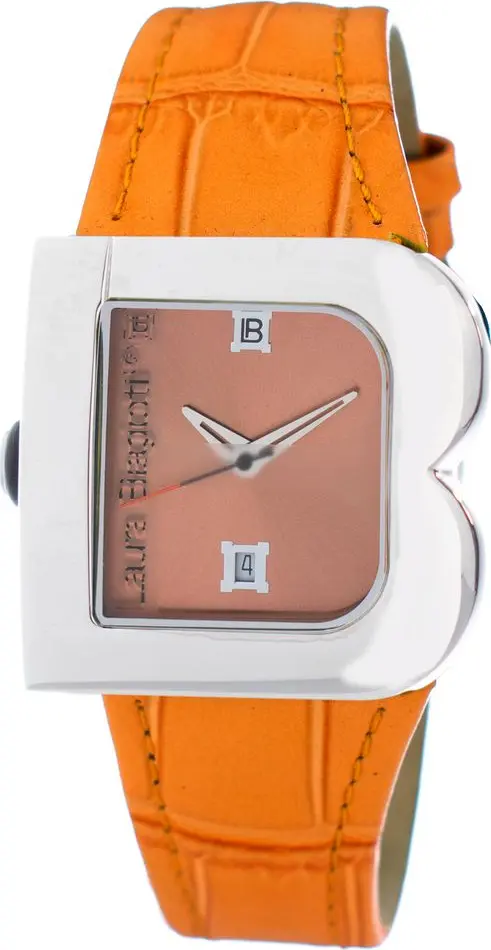 Orange Leather Bracelet Watch