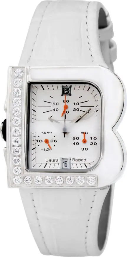 White Leather Dress Watch