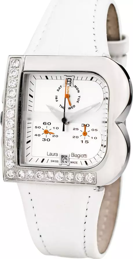White Leather Dress Watch