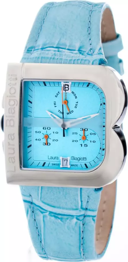 Blue Leather Dress Watch