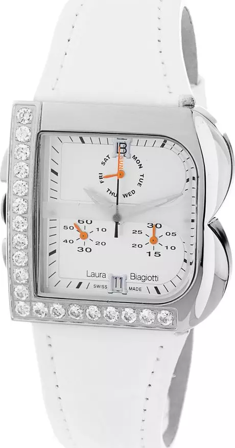White Leather Dress Watch