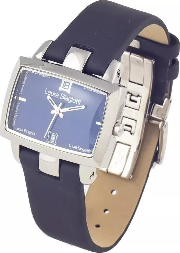 Black Leather Bracelet Watch