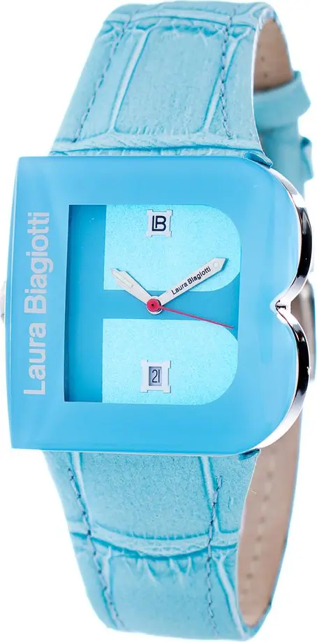 Blue Leather Dress Watch