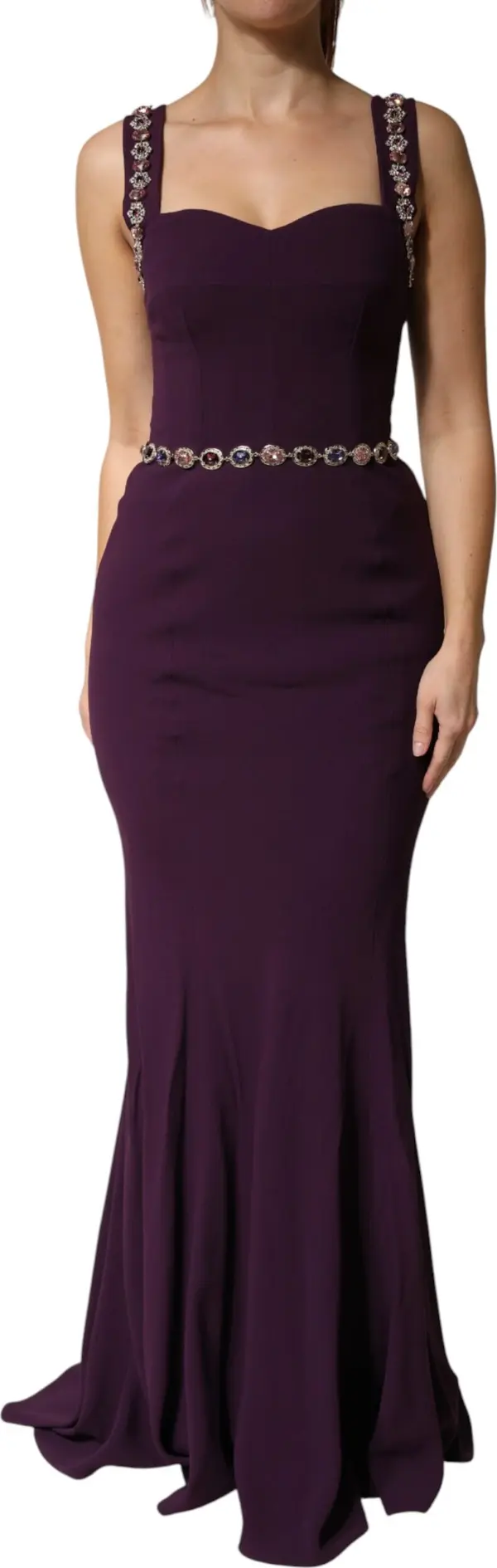 Violet Embellished Sheath Mermaid Gown Dress