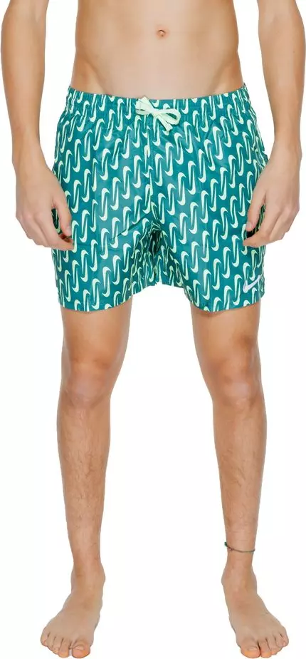 Bicolor Polyester Swim Shorts
