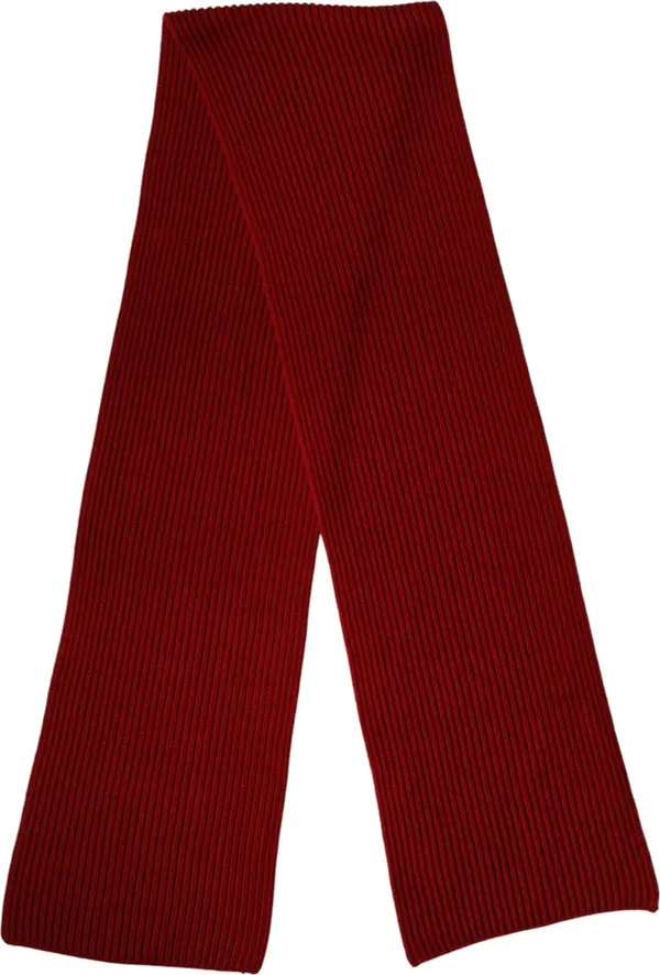 Red Wool Knitted Neck Wrap Shawl Men Scarf