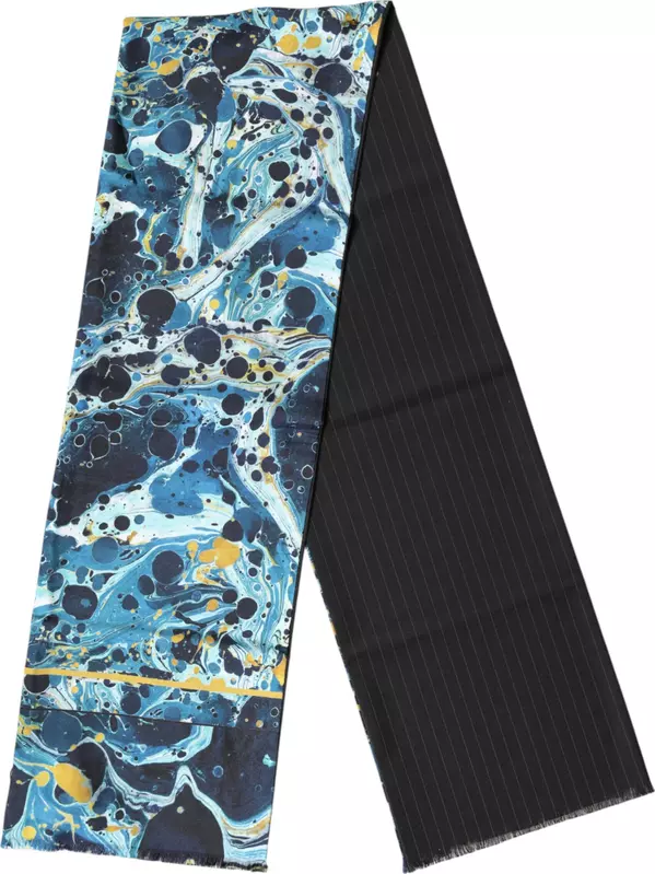 Multicolor Marble Neck Wrap Foulard Scarf