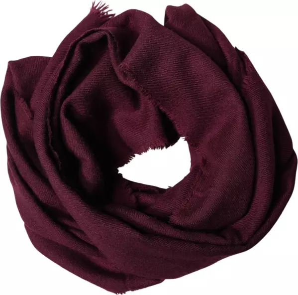Maroon Cashmere Fringes Neck Wrap Shawl Scarf