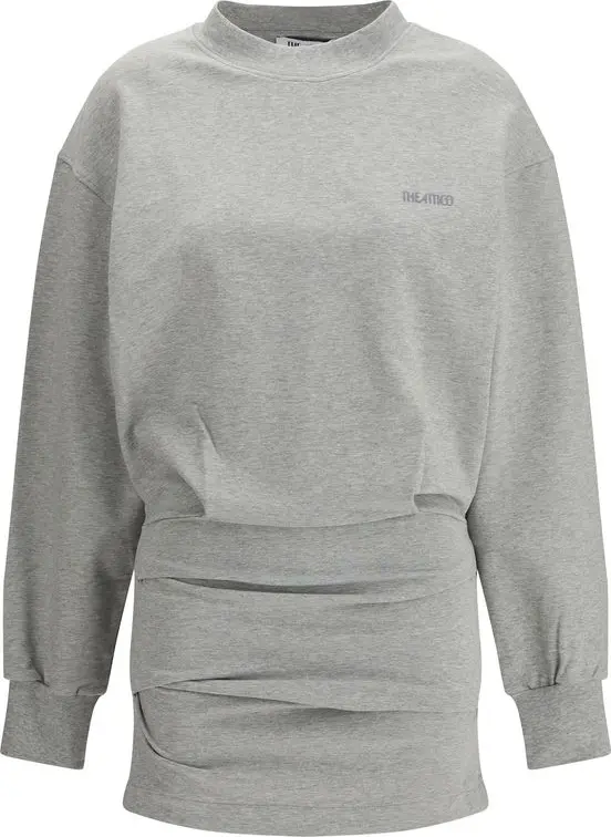 Gray Cotton Casual Dress