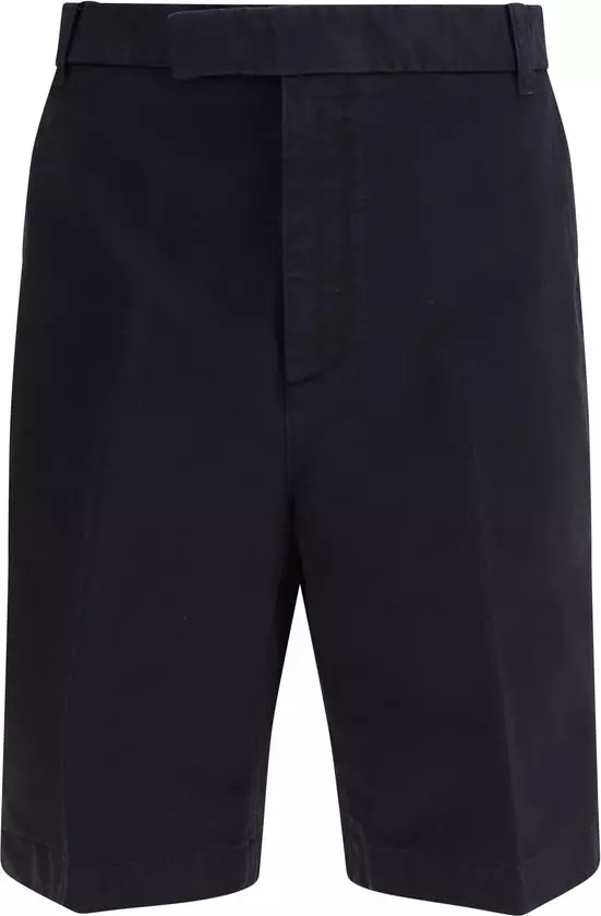 Blue Polyester Bermuda Shorts