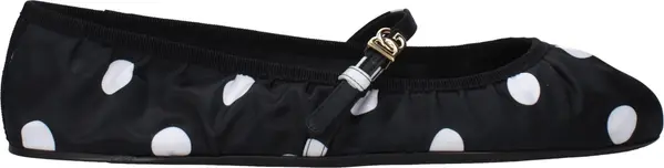 Black Fabric Ballet Flats