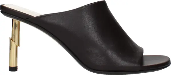 Black Leather High Heel Pumps