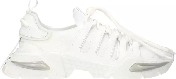 White Fabric Athletic Sneakers