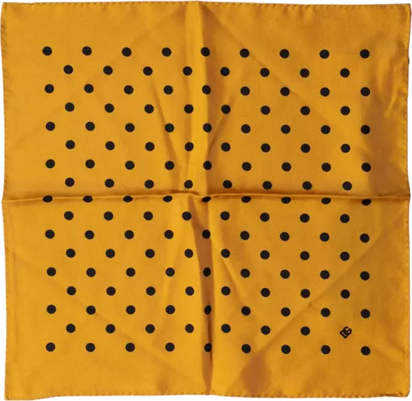 Orange Polka Dot Square Handkerchief Scarf
