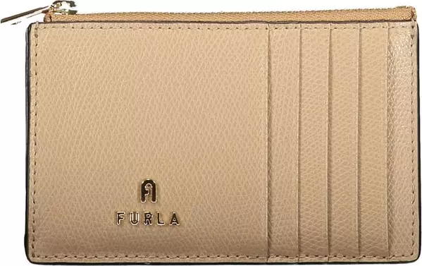 Beige Leather Women Wallet