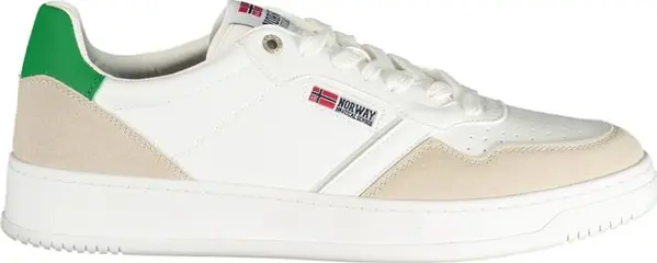 White Polyurethane Men Sneaker