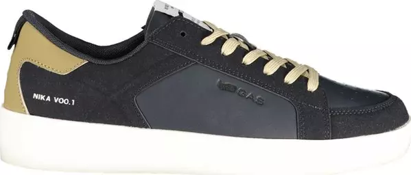 Blue Polyurethane Men Sneaker