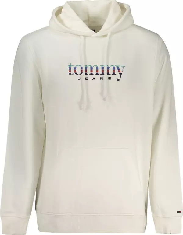 White Cotton Men's Hoodie