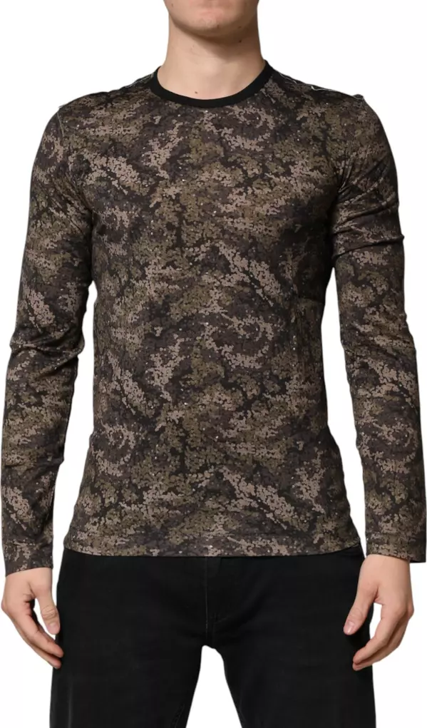 Multicolor Camouflage Long Sleeves T-shirt