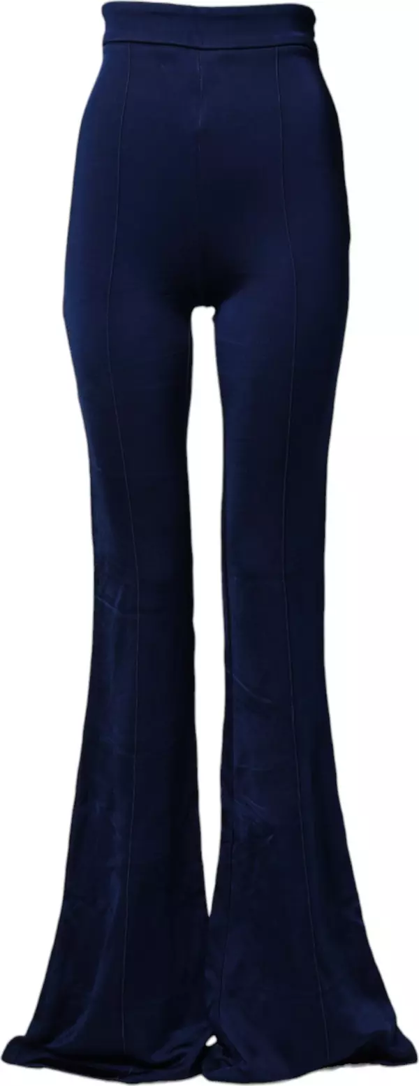 Navy Blue HighWaist Flare Leg Trouser Pants