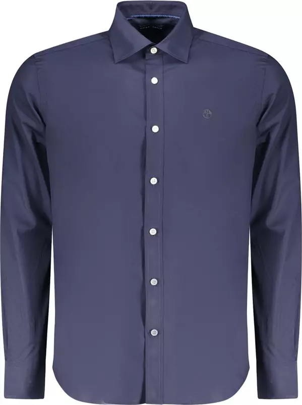 Blu Cotton Mens Shirt