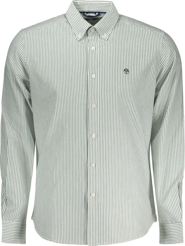 Green Cotton Men Shirt