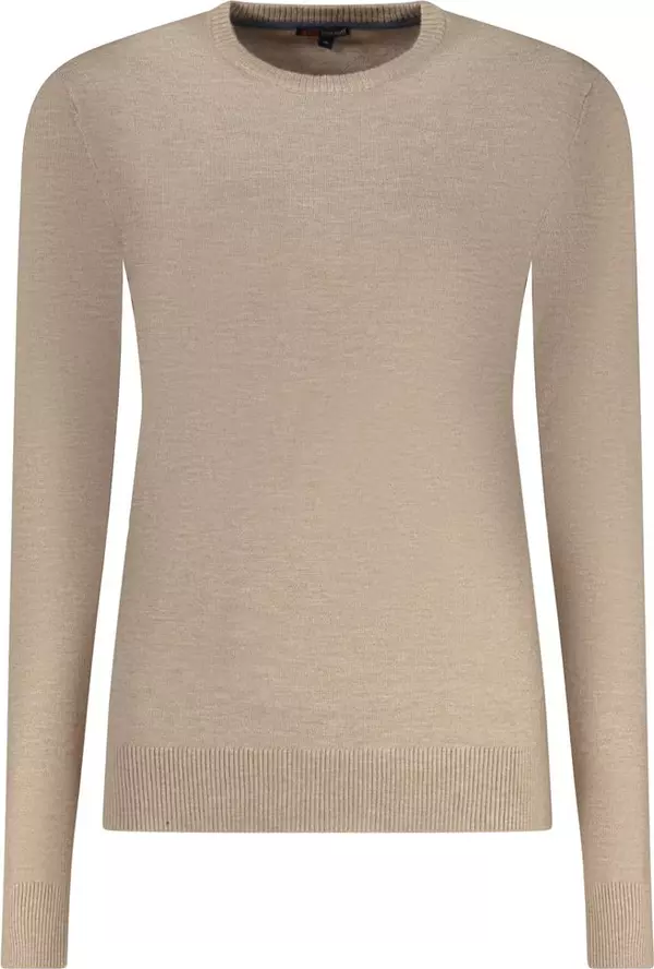 Beige Viscose Women Sweater