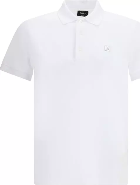 White Cotton Polo Shirt
