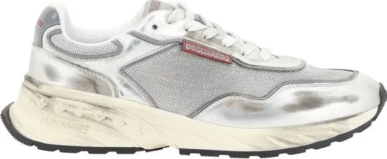 White Calf Leather Bos Taurus Athletic Sneakers