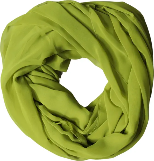Green Polyester Stole Neck Wrap Shawl  Scarf