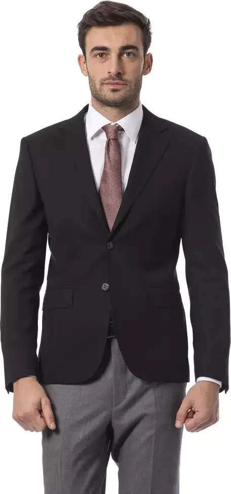 Black Wool Men's Blazer