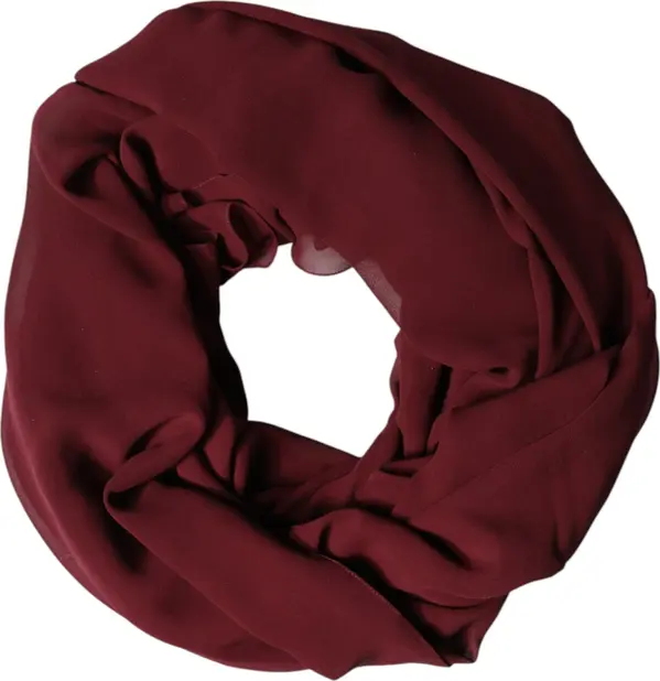 Maroon Silk Stole Neck Wrap Shawl Men 200cm x 130cm Scarf